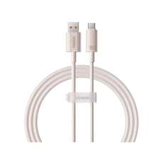 Cablu de date USB / USB-C, 100W, 2m, incarcare rapida, roz, Habitat Series Baseus