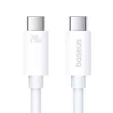 Cablu de date USB-C / USB-C, 240W, 1m, incarcare rapida, alb, Superior Series 2 USB4 Baseus