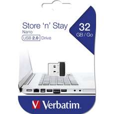 Memorie USB 2.0, 32GB, Store 'n' Stay Nano Verbatim