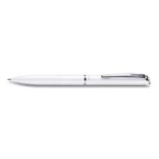 Pix cu gel retractabil, negru, corp alb perlat, varf 0,7mm, Pentel Energel High Class
