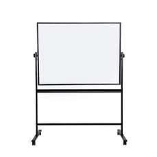 Whiteboard magnetic, dubla fata, rotativa, 90cm x 150cm, pe stand mobil, Deli