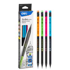 Creion cu guma, 2B, 12buc/set, Scribe Infinite Deli -  DLEC0192B