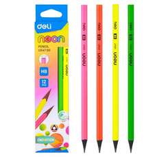 Creion grafit, fara lemn, HB, 12buc/set, Neon U547 Deli - DLEU54700