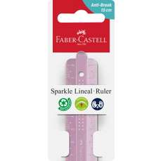 Rigla plastic 15cm, diverse culori, Sparkle Faber Castell FC172015