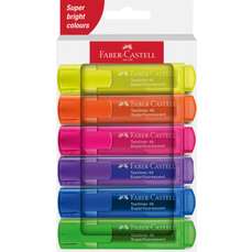 Textmarker 6 culori superfluorescente/set, 1546 Faber Castell FC254646