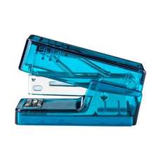 Capsator metal/plastic albastru transparent, 24/6 si 26/6, Mini Deli