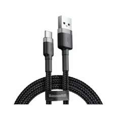 Cablu de date USB / USB-C, 1m, negru/gri, Cafule Baseus