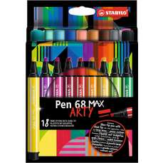 Carioca 18 culori/set, varf 1-5mm, Pen 68 Max Stabilo, SW7681821