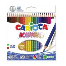 Creioane colorate 24culori/set, cutie carton, Aquarell Carioca