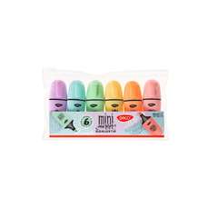 Textmarker mini 6 culori pastel/set, Daco MK402/6