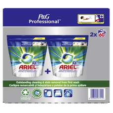 Detergent capsule gel pentru tesaturi, 2x60buc/cutie, Professional All in1 Regular Ariel