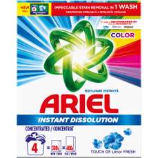 Detergent pudra pentru tesaturi, automat, 300g, Color Touch of Lenor Fresh Ariel