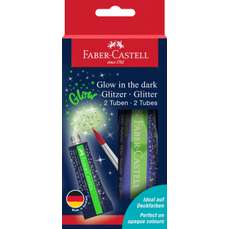 Tempera 2 x 12ml, Glitter Glow In The Dark, Faber Castell FC125092