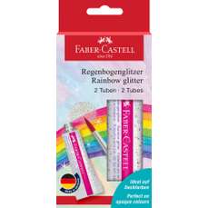 Tempera 2 x 12ml, Glitter Rainbow, Faber Castell FC125089