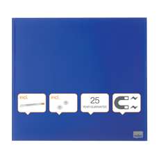 Whiteboard magnetic sticla + accesorii, 30cm x 30cm, albastru, Nobo