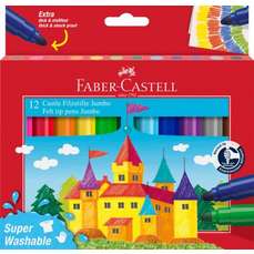 Carioca 12 culori/set Jumbo Superwashable Faber Castell- FC154311
