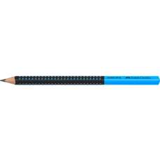 Creion fara guma, B, Jumbo Grip Two Tone negru-albastru 2022 Faber Castell-FC511910