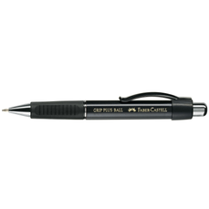 Pix retractabil, albastru, corp negru, varf 0,7mm, Grip Plus 1407 Faber Castell FC140733