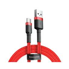 Cablu de date USB-C / USB-C, 3A, 0,5m, incarcare rapida, rosu, Cafule Baseus