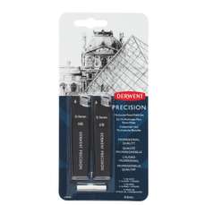 Set mine creion mecanic 0,5mm, HB si 2B + 3 buc rezerva guma, Professional Derwent - DW2302430