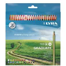 Creioane colorate, 24culori/set  Graduate Graphite Lyra -  LR-002871241
