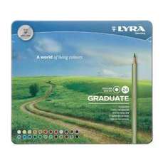 Creioane colorate, 24culori/set, cutie metal, Graduate Graphite Lyra - LR-002871240