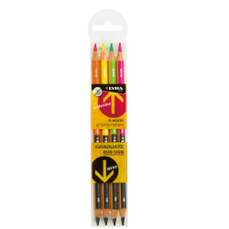 Creioane colorate cu 2 capete, 4buc/set, Duo Sign Graduate Lyra - LR-002891040