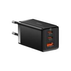 Incarcator retea, USB si 2xUSB-C, 65W, cablu USB-C la USB-C inclus, negru, GaN5 Pro Baseus