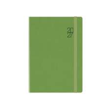 Agenda A5 zilnica 2027, cu elastic, verde salvie, 460 Vinci Flex