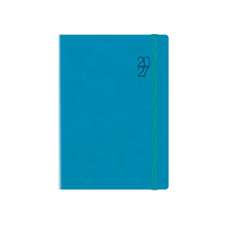 Agenda A5 zilnica 2027, cu elastic, albastru, 460 Vinci Flex