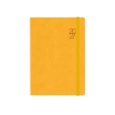 Agenda A5 zilnica 2027, cu elastic, galben, 460 Vinci Flex