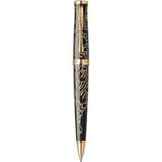Pix retractabil, corp auriu/negru, varf 0,7mm, Sauvage Zodiac SE 2015 Year of the Goat Black Laquer GT Cross