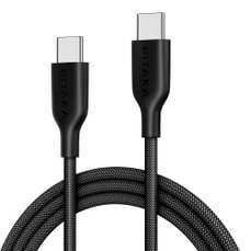 Cablu de date USB-C / USB-C, 1,2m, negru, Flex Braided Pitaka