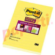 Notes autoadeziv liniat 102mm x 152mm, 100 file/buc, 6buc/pachet, Post-it 3M