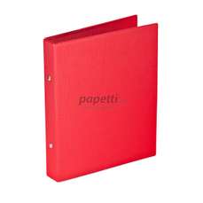 Caiet mecanic A5, 2 inele, rosu, cotor 40mm, coperta carton plastifiat