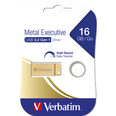 Memorie USB 3.0, 16GB, auriu, Metal Executive Verbatim 99104