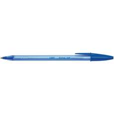 Pix cu capac, albastru, corp transparent, varf 1,2mm, Cristal Soft BIC