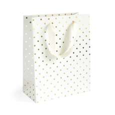 Punga cadou, puncte aurii, dimensiuni 25x10x20cm, 5buc/set, 257025 GP