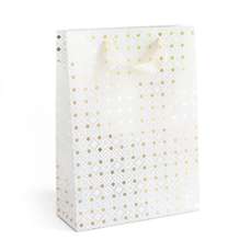 Punga cadou, alba diamante aurii, dimensiuni 33x10x24cm, 5buc/set, 257019 GP
