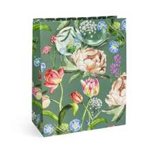 Punga cadou, bujori si lalele, dimensiuni 32x12x26cm, 5buc/set, 257040 GP