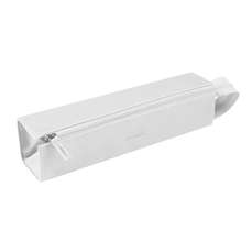 Etui din piele ecologica ptr. instrumente de scris, 1 fermoar, alb, Rhodia