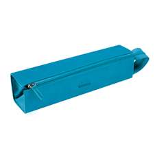 Etui din piele ecologica ptr. instrumente de scris, 1 fermoar, turcoaz, Rhodia