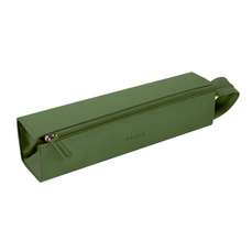 Etui din piele ecologica ptr. instrumente de scris, 1 fermoar, Sage, Rhodia