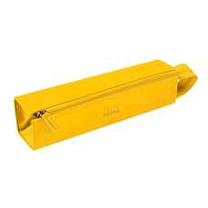 Etui din piele ecologica ptr. instrumente de scris, 1 fermoar, Daffodil Yellow, Rhodia