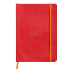 Caiet A5, 80file, dictando, coperta piele ecologica, Poppy, Rhodia 117413C