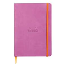 Caiet A5, 80file, coperta piele ecologica, Lilac, Rhodia 117461C