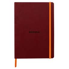 Caiet A5, 80file, coperta piele ecologica, Burgundy, Rhodia 117436C