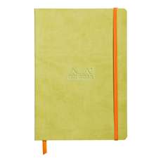 Caiet A5, 80file, coperta piele ecologica, Anise Green, Rhodia 117456C