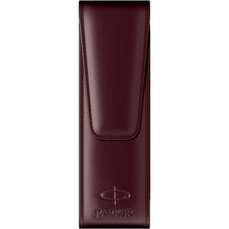 Etui din piele naturala ptr. instrumente de scris, Elite Bordeaux, Parker 113200