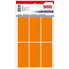 Etichete autoadezive dreptunghiulare, 33x74mm, 30buc/set, 5coli/set, portocaliu, Tanex
